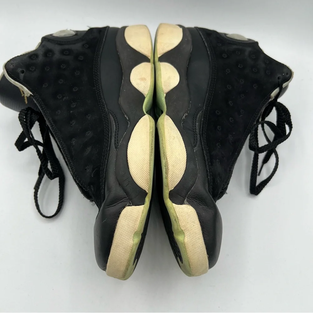 Nike Boys Air Jordan 13 439358-015‎ Black Basketball Shoes Sneakers Size 7Y READ